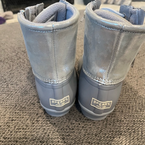 Shiny Silver Sperry Duck Boots - Picture 3 of 5